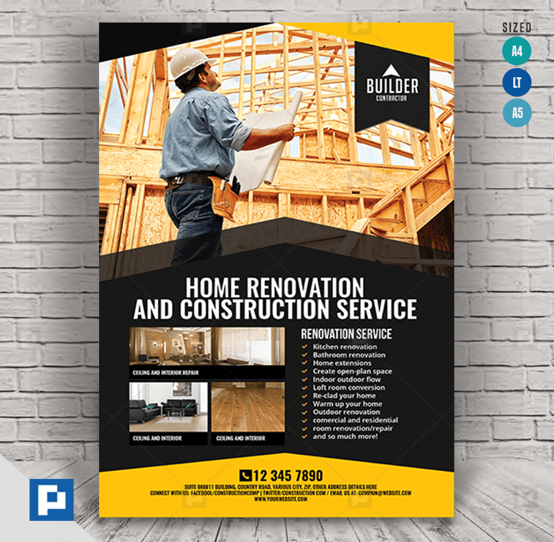 Construction And Building Flyer Psdpixel