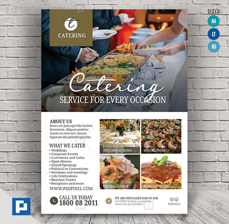 Catering Services Flyer - PSDPixel