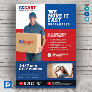 Delivery Cargo Courier Promotional Flyer
