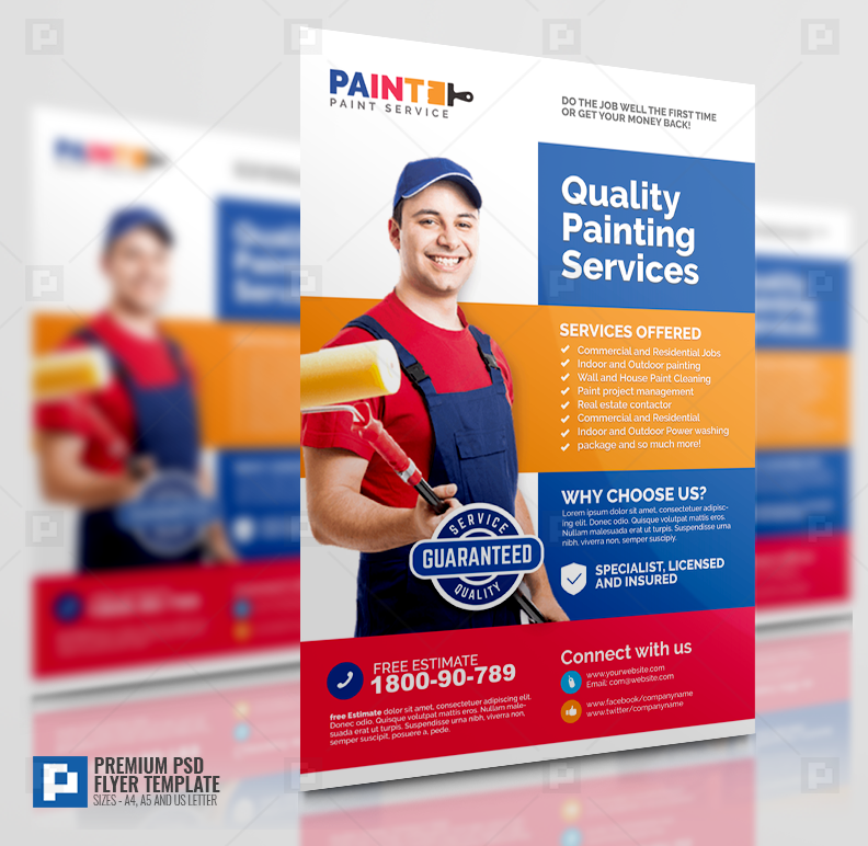Commercial Painting Service Flyer - PSDPixel