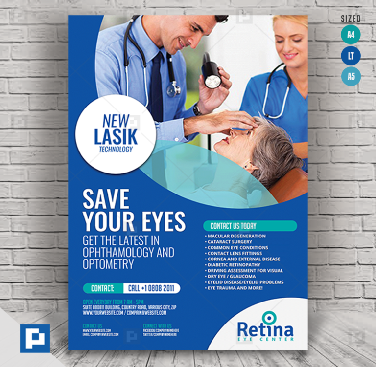 Optometry Services Flyer PSDPixel