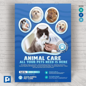 Pet Care Shop and Clinic Flyer