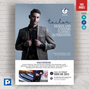 Tailor Shop Services Flyer - PSDPixel