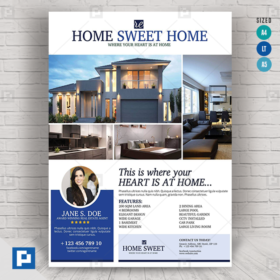 freelance commercial real estate design flyer