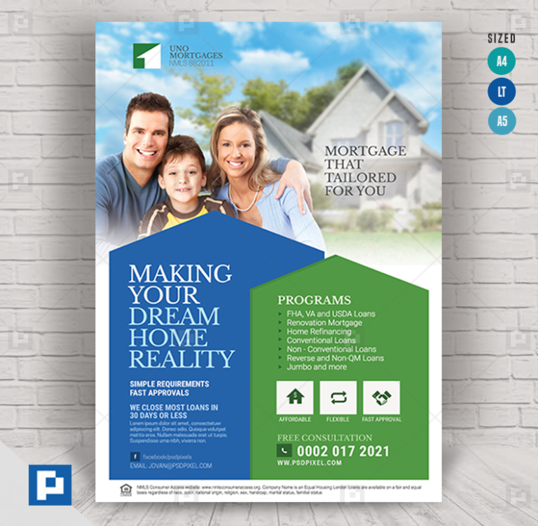 Mortgage Program and Services Flyer - PSDPixel