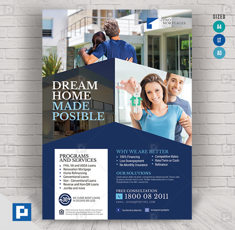 Mortgage and Lending Company Flyer - PSDPixel