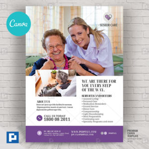 Senior Health Care Canva Flyer