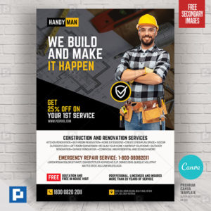 Home Renovation and Contracting Services Canva Flyer
