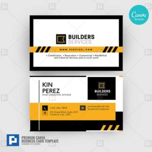 Construction Services Canva Business Card 17