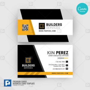Construction Services Canva Business Card 05